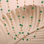 New Necklace High-Grade Light Luxury Irregular Green Crystal Clavicle Chain Female