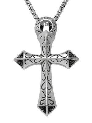 Necklace Men's Vintage Cross Pendant Personality Stainless Steel