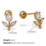 color: EH1136WEG Zircon Gold Earrings