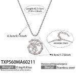 color: TXP560-Steel Color Necklace 45.5+5cm