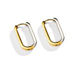 color: Cut U Shape Two-tone Gold Ear Cuff
