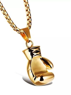 Punk Stainless Steel Fist Pendant Solid Couple Clavicle Decorations Domineering Trendy Necklace Holiday Gift