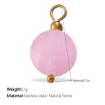 color: PJ662PKG Pink Natural Stone Pendant