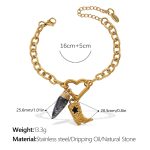 color: SL216CRG Multi-charm Gold Bracelet