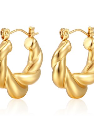 Ornament Elegant Twist Ear Clip Cold High-Grade Light Luxury Earrings Stall