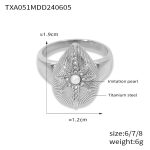 color: TXA051-Steel Color Ring -Size 8