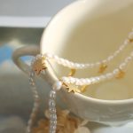French Romantic Star Moon Myth Freshwater Pearl Stainless Steel Non-Fading Decoration Design Mom Necklace Jewelry