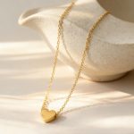 Small Love Pendant Extremely Fine Stacked with Necklace Stainless Steel 18K Gold Plating Clavicle Chain