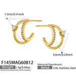 color: F145-Zircon Gold Earrings