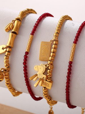 Bracelet Beads Bracelet Personalized All-Match DIY Bamboo Bell Pendant Bracelet