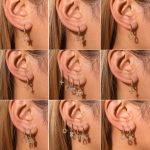Geometric Elements Handmade Inlaid Zircon Full Diamond Earrings Eardrops PVD Electroplating Color Retention Ornament