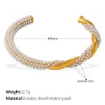 color: SZ334WEG White Bead Bangle