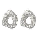 color: Pleated Earrings Steel Color MS-378