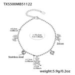 color: TXS500-Steel Color Anklet 19+5cm