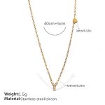 color: XL543WEGY Letter Necklace