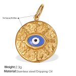 color: PJ324BEG Blue Enamel Gold Pendant