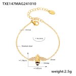 color: TXE147-Gold Bee Bracelet