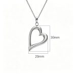 color: Heart Steel Color Necklace -2