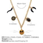color: XL594G3.9MM-1 Multi-element Necklace