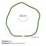 color: XL882GNG3.3MM Green Zircon Necklace