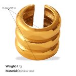color: EH1286G Gold Ear Clip (Single)