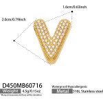 color: D450-Letter V Gold Pendant