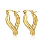 color: 2 Irregular Earrings Gold