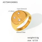 color: A575-Gold Ring / size: US 6