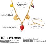 color: TXP474-Gold Necklace 42.5+5cm