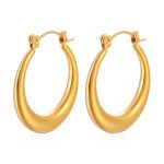 color: Stamped 30MM Earrings Gold MS-304