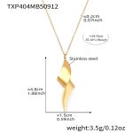 color: TXP404-Gold Geometric Necklace 40+5cm