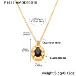 color: P1437-A Style Gold Necklace 39+5cm