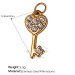 color: PJ472WEG White Rhinestone Gold Pendant