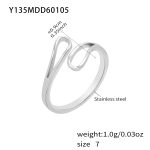 color: Y135-Steel Color Ring / size: US 7