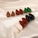 French New Retro Personalized Design Copper Material Colored Enamel Glaze Water Drops Hollow Stud Earrings Ornament Women