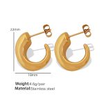 color: EH231 Small Gold Earrings