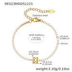 color: RE023-X Letter Gold Bracelet 16+5cm