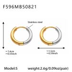 color: F596-Mixed Color Earrings -S-10mm