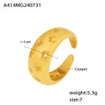 color: A414-Gold Ring / size: US 7