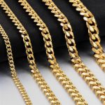 color: Width 3.5mm Stainless Steel Gold / size: Bracelet 18+5cm