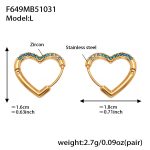 color: F649-Deep Blue Zircon Earrings -Large