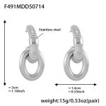 color: F491-Steel Color Earrings