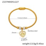 color: Z237-Gold Zircon Bangle