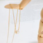 French Meticulous Minimalist Necklace Natural Growth Freshwater Pearl Pendant Stainless Steel 18K Gold Plating Clavicle Chain