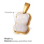 color: PJ558WEG White Shell Gold Pendant