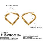 color: F1136-A Gold Earrings