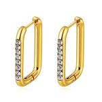color: MS-805A Gold Rectangle White Rhinestone