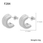 color: F284-Steel Color Earrings
