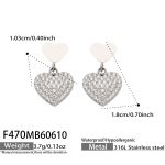 color: F470-Steel Color Earrings