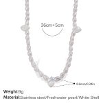 color: XL549WEG White Shell Freshwater Pearl Necklace